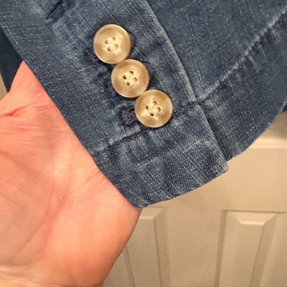 LOFT Light Blue Women's Blazer - Picture 4 of 5
